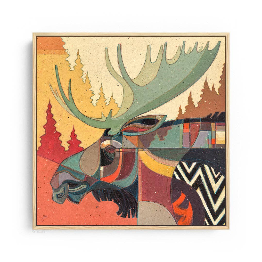The Moose - WHLSL Print: Unframed / 12x12 / Bamboo Paper