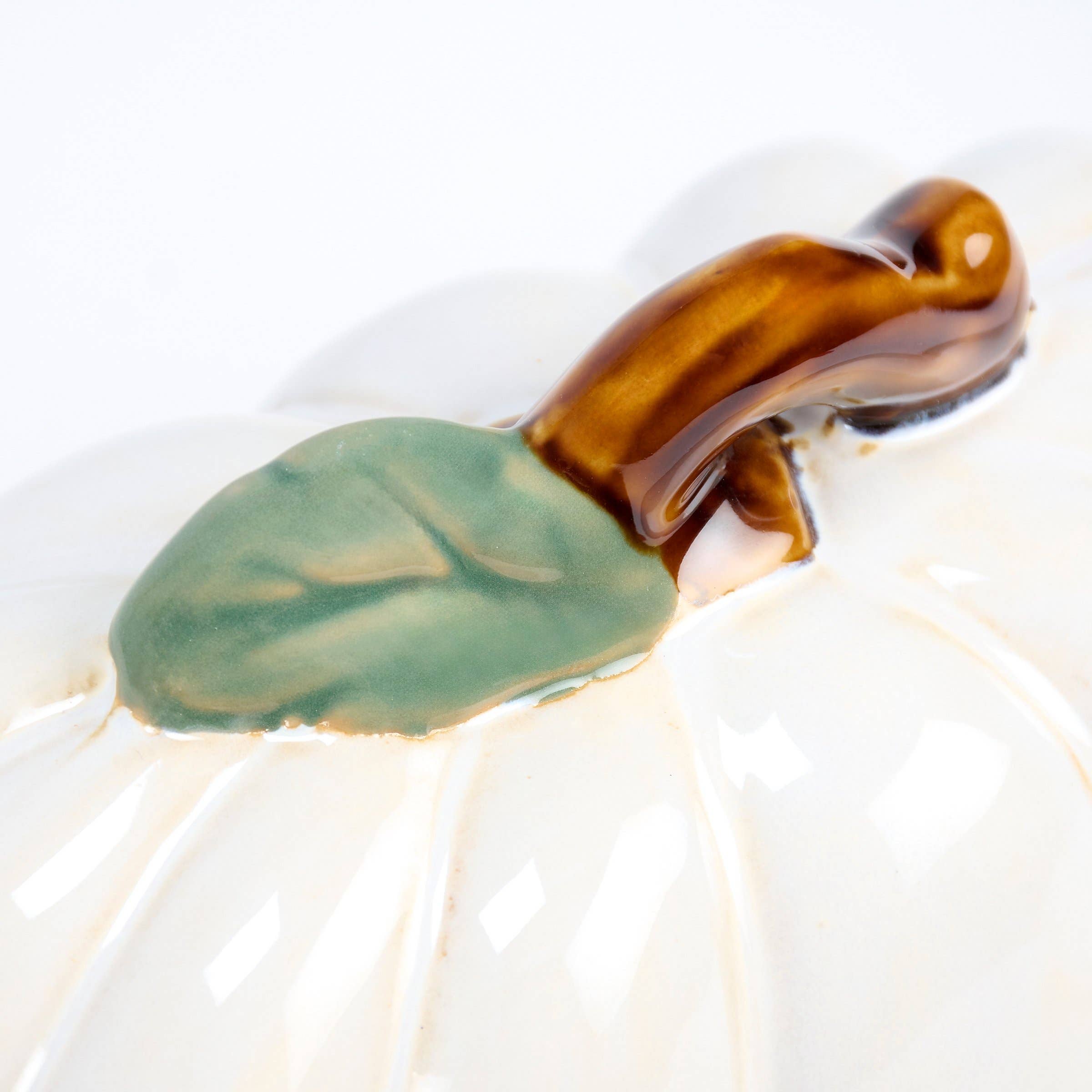 White Pumpkin Butter Dish