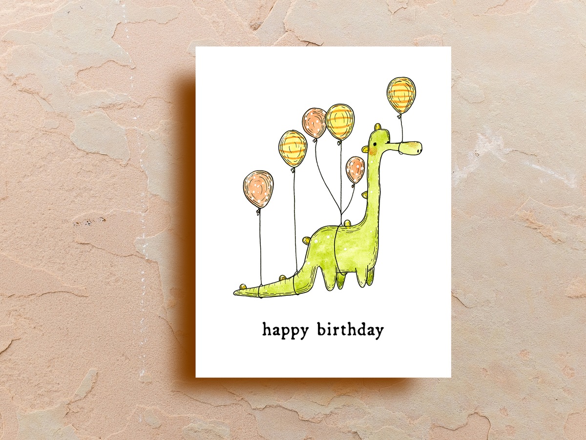 Birthday Dino - Greeting Card