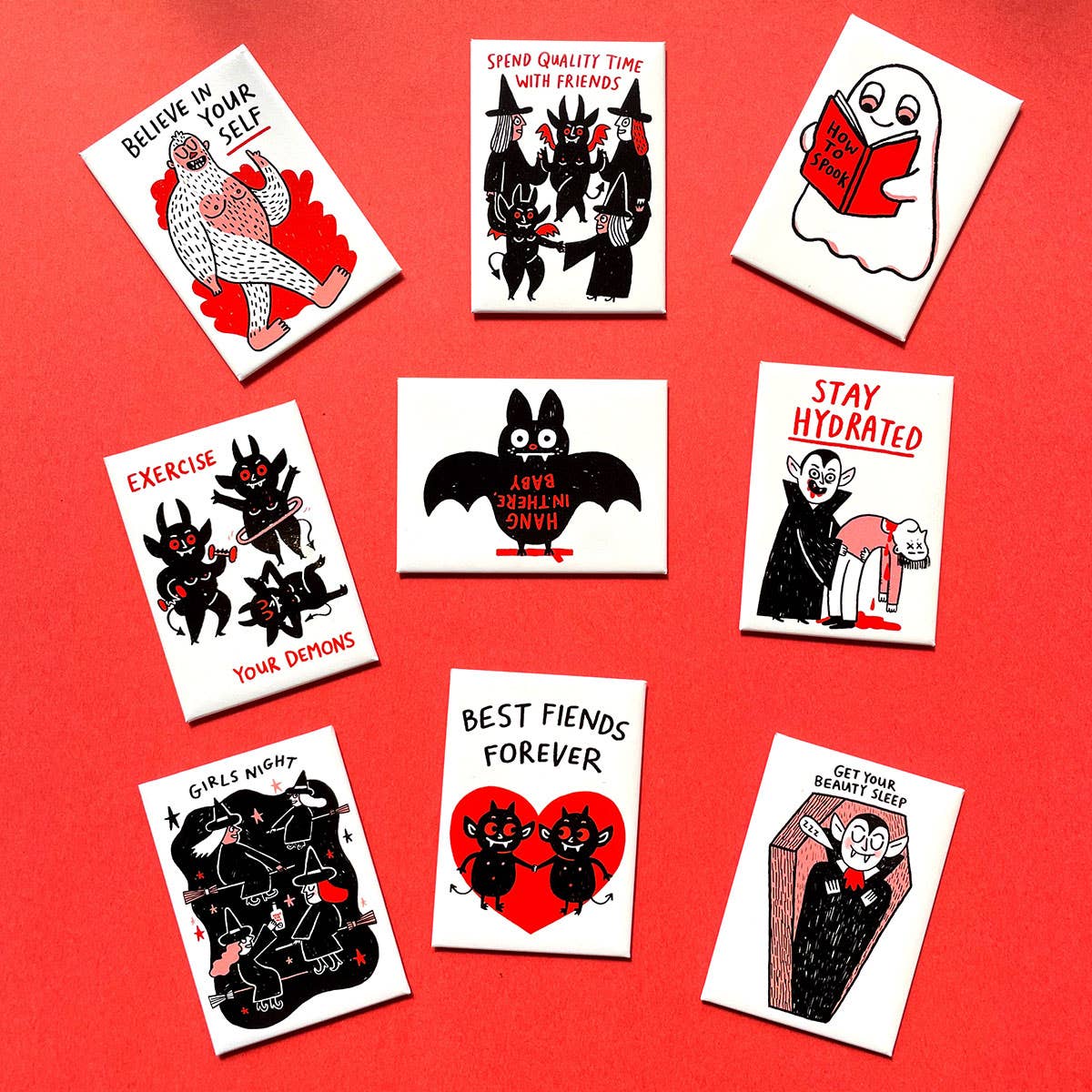 How to Spook Ghost Reader Rectangle Magnet by Gemma Correll