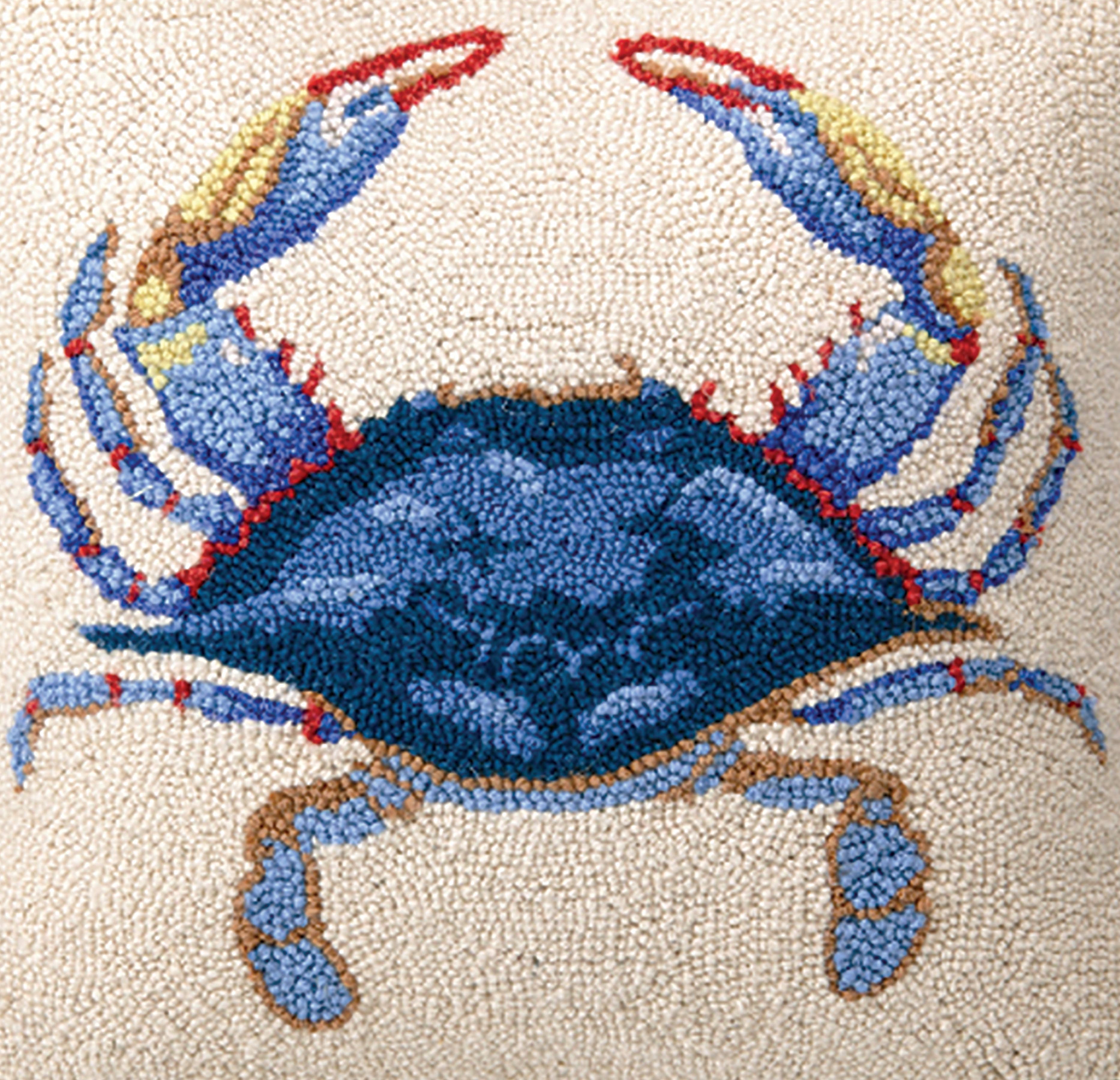 Blue Crab Hook Pillow