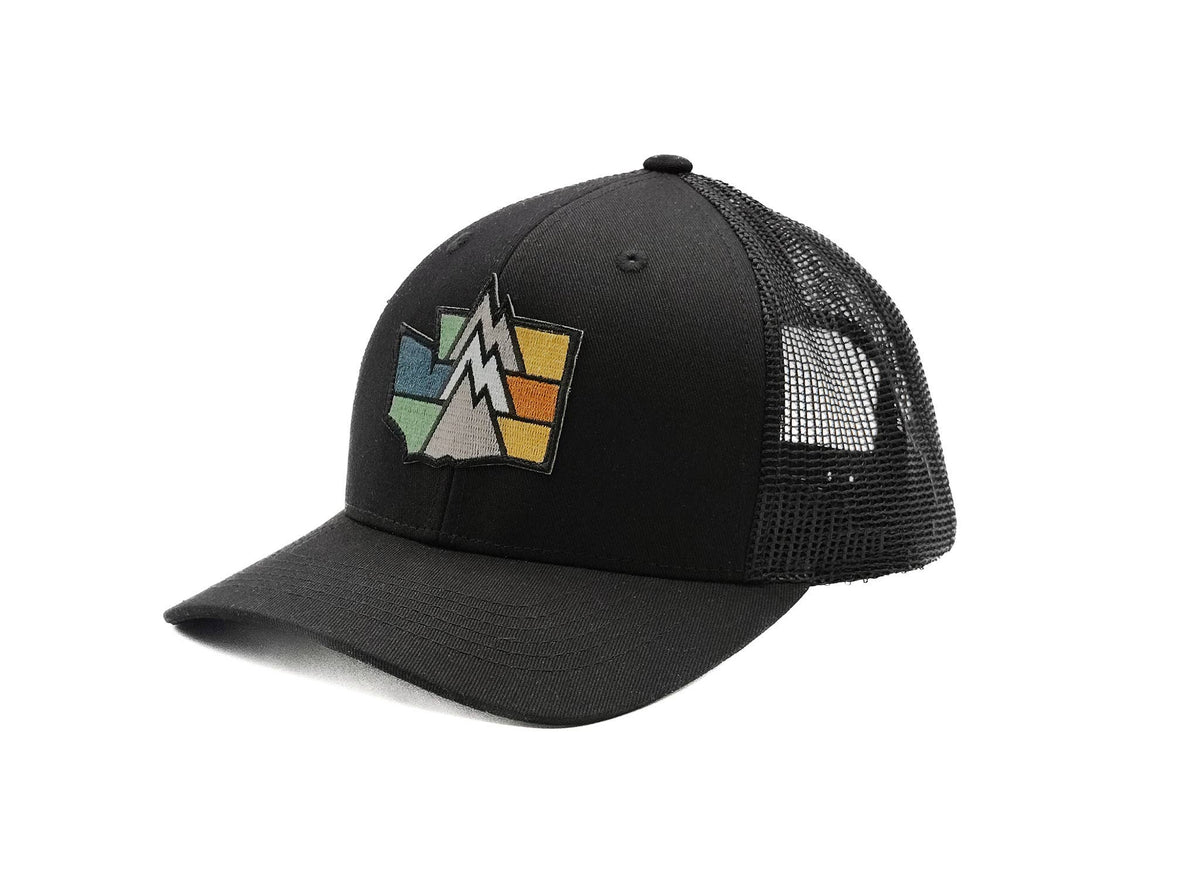 Washington PNW Trucker Hat: Sand/coffee