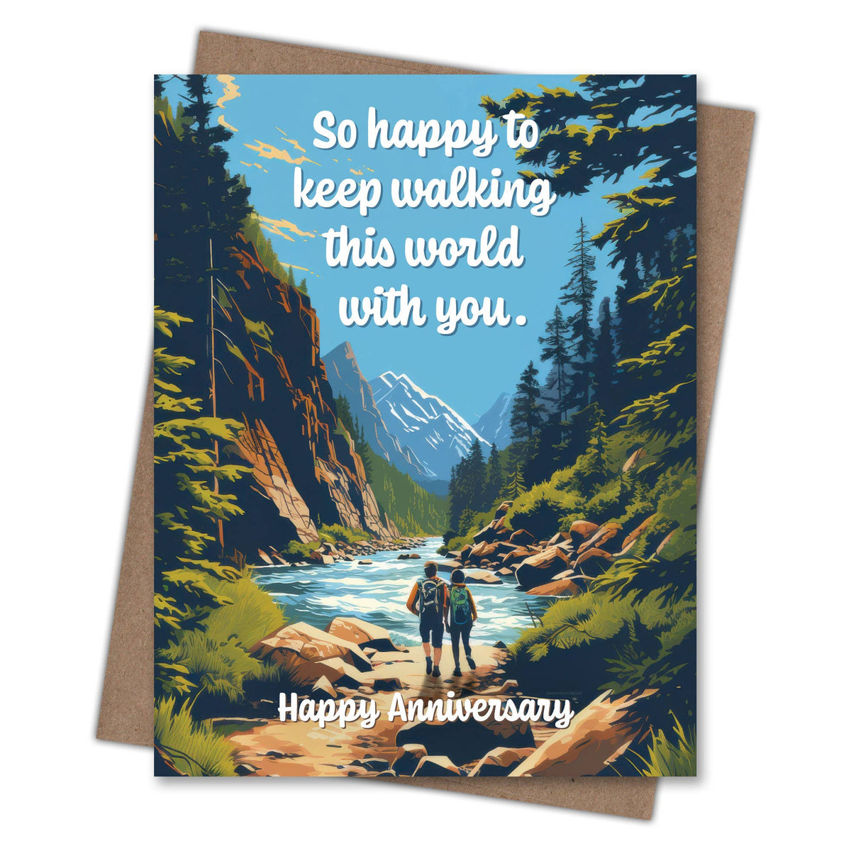 Walking This World – Recycled Anniversary Card