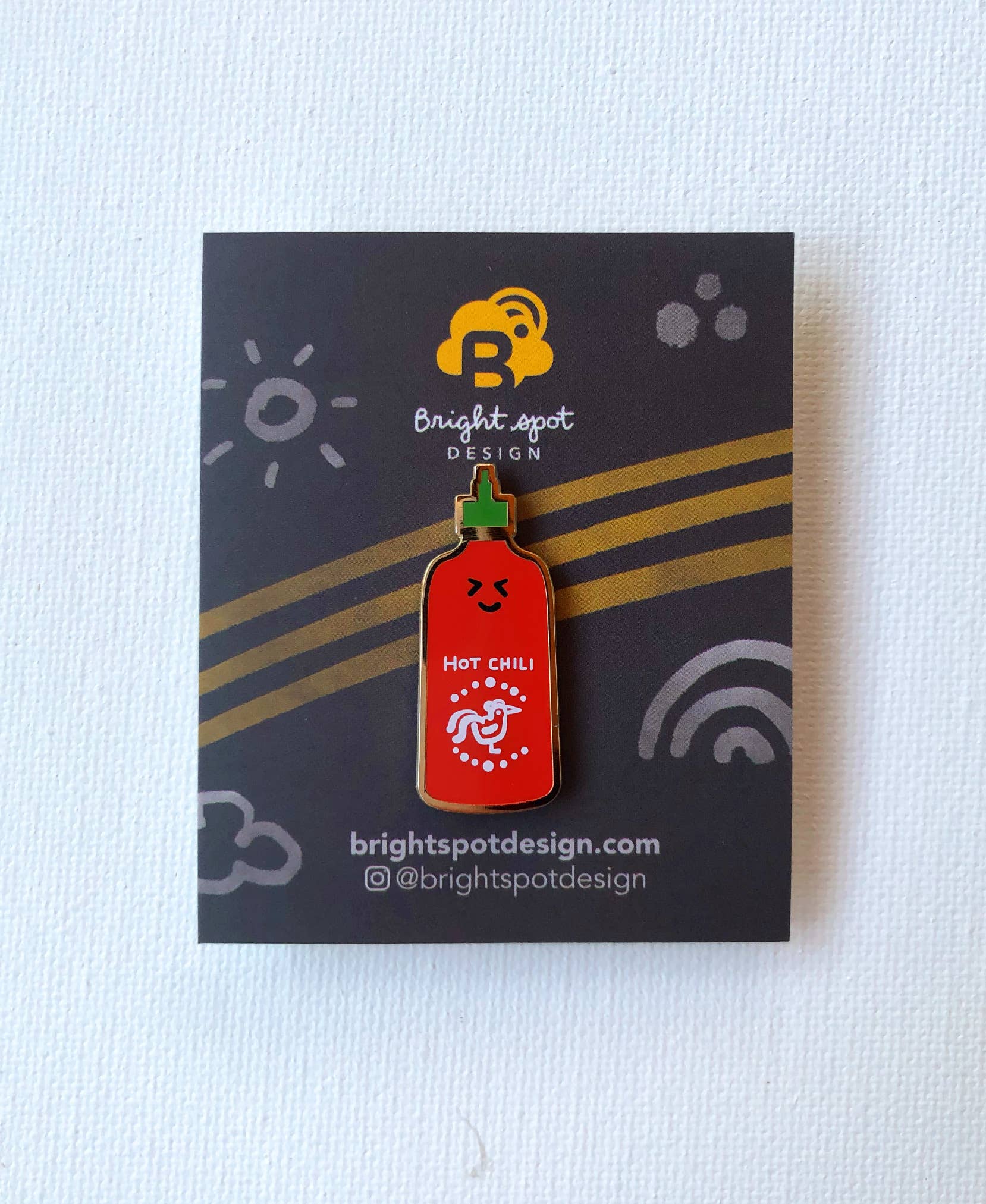Silly Sriracha Enamel Pin