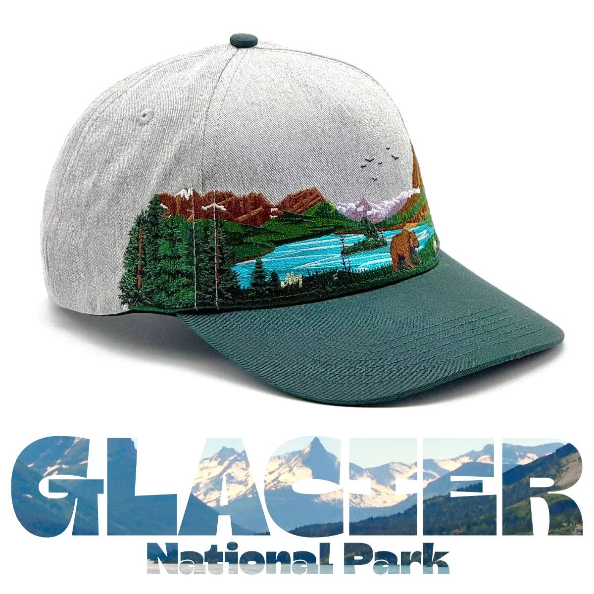 Embroidered Glacier National Park Hat - 100% of profits donated to National Parks