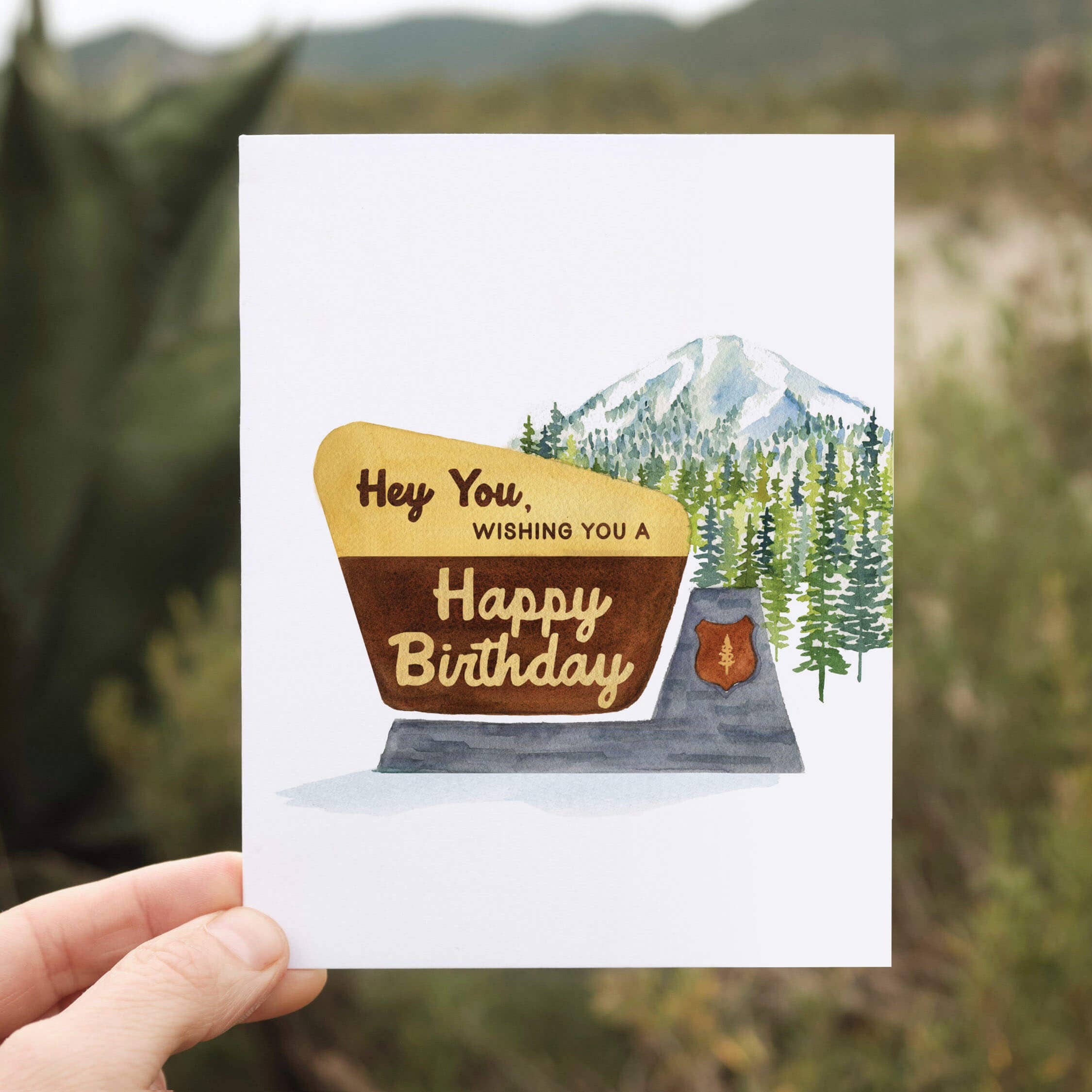 National Park Birthday Card | Hey You! Outdoorsy Design: Single Card