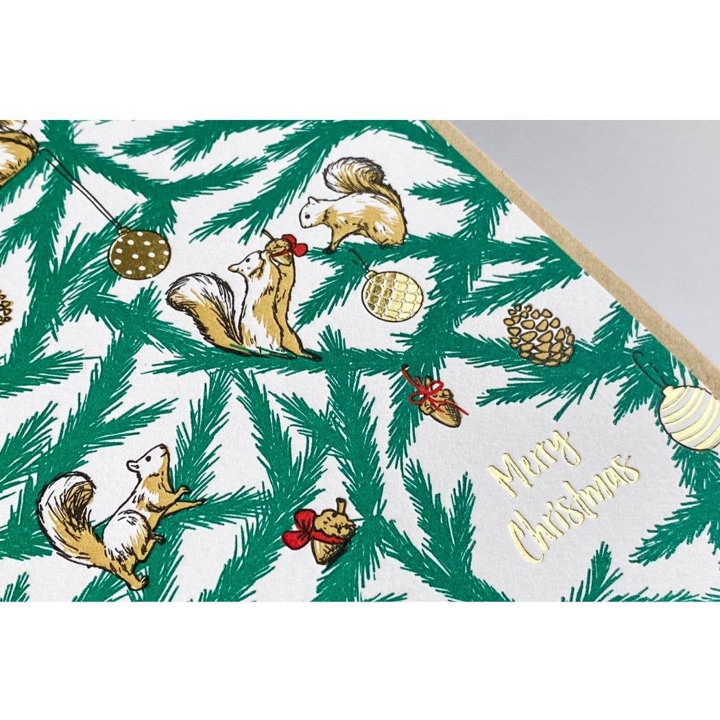 Holiday Squirrel Card: Single Card