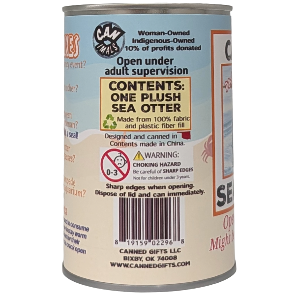 Dave the Canned Sea Otter - Eco-Friendly and Recycled Gift: Pop Top Lid