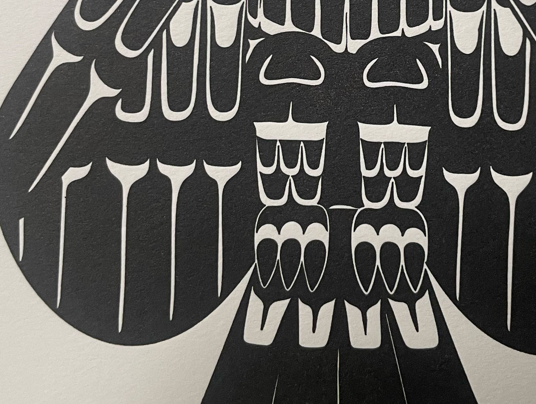 PNW Native Thunderbird Ace of Spade 5"x7" Letterpress Print