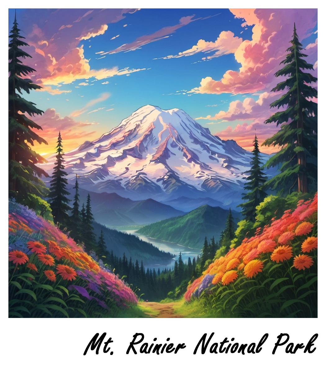 Mount Rainier - Holographic Sticker