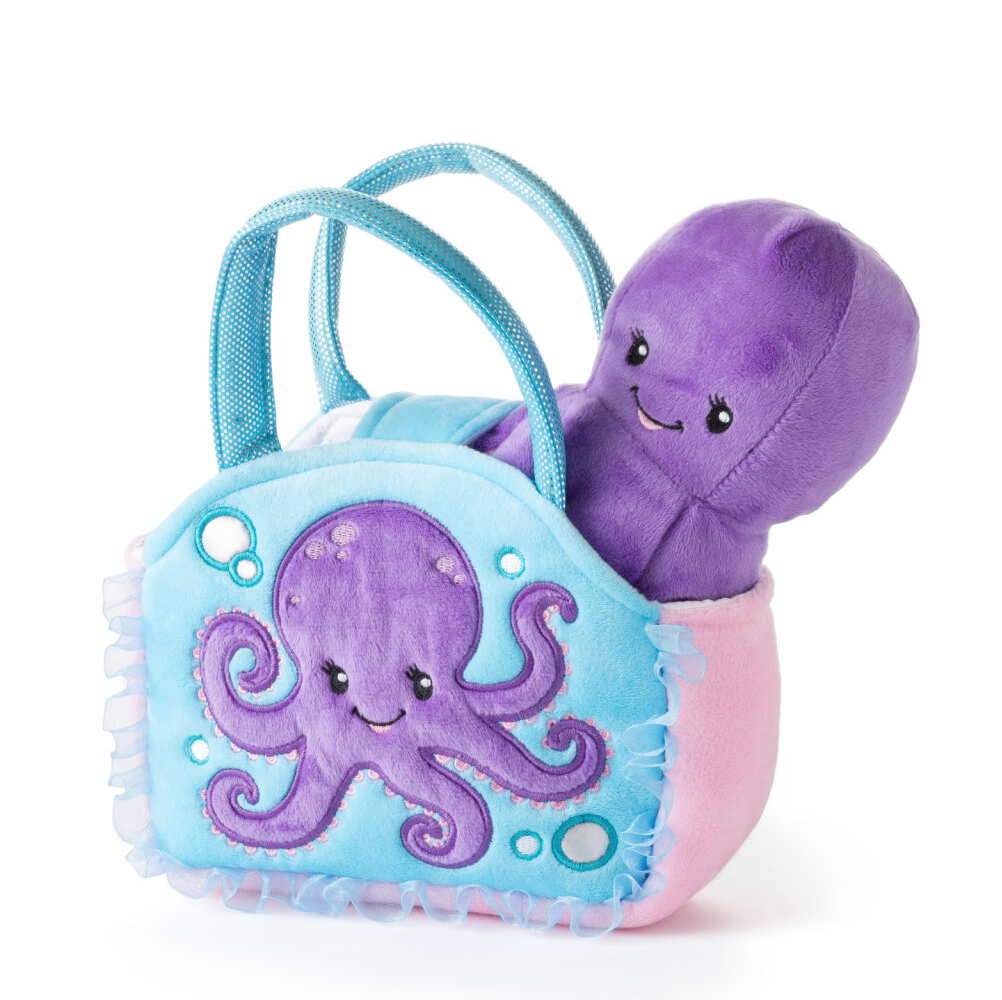 Plush Animal Set with Purse -  Octopus