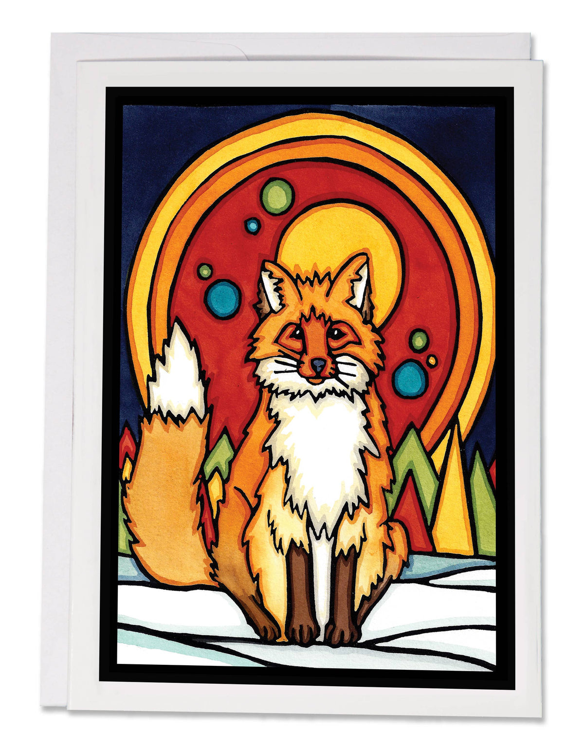 Greeting Card Fox in Forest