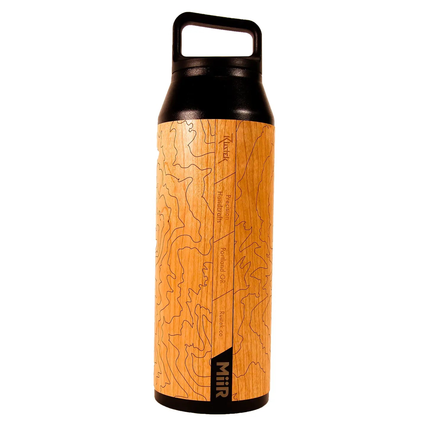 42 oz Wood Wrapped Miir 20oz Bottle: Mt. Hood Topo
