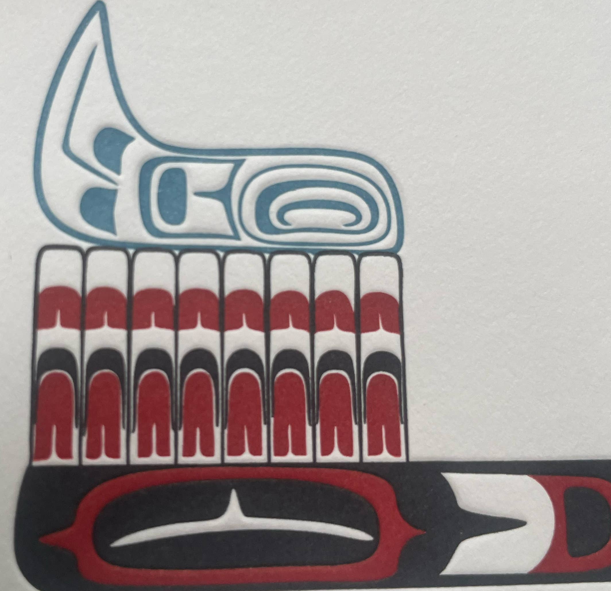 PNW Native American Toothbrush 5"x7" Letterpress Print
