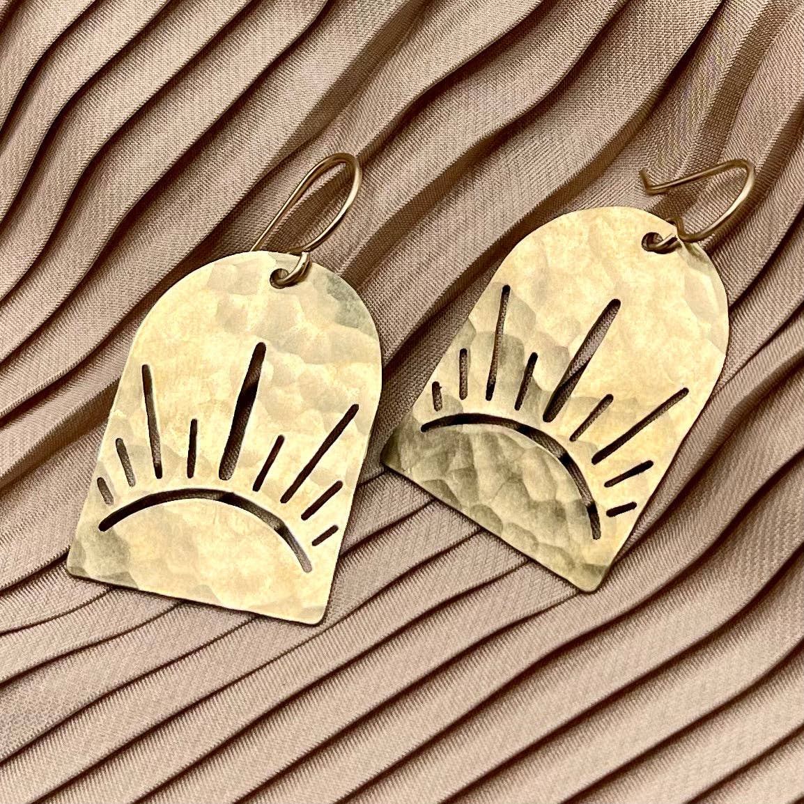 Sunshine Earrings with African Turquoise