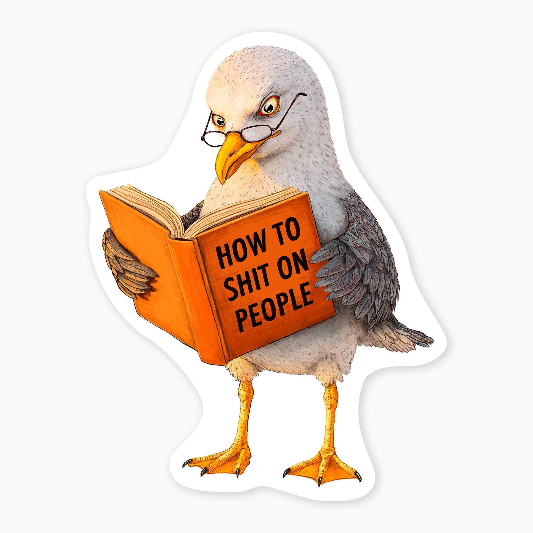 How to Shit on People - 3" Art Sticker: No Barcode