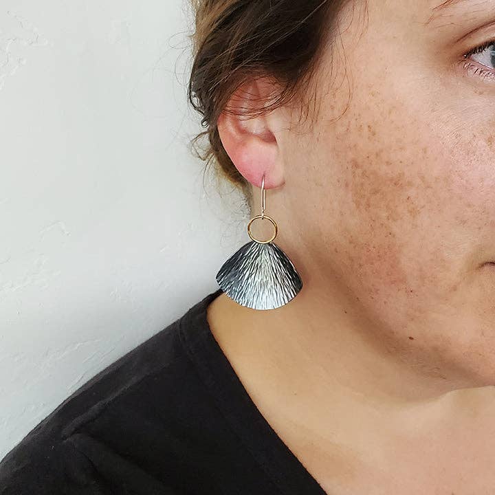 Mixed metal oxidized Sway Earrings