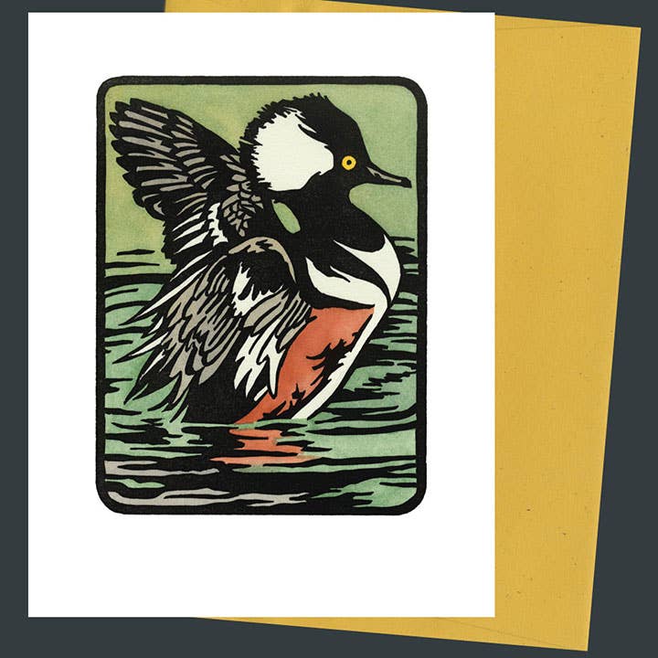 Hooded Merganser Card: Individual