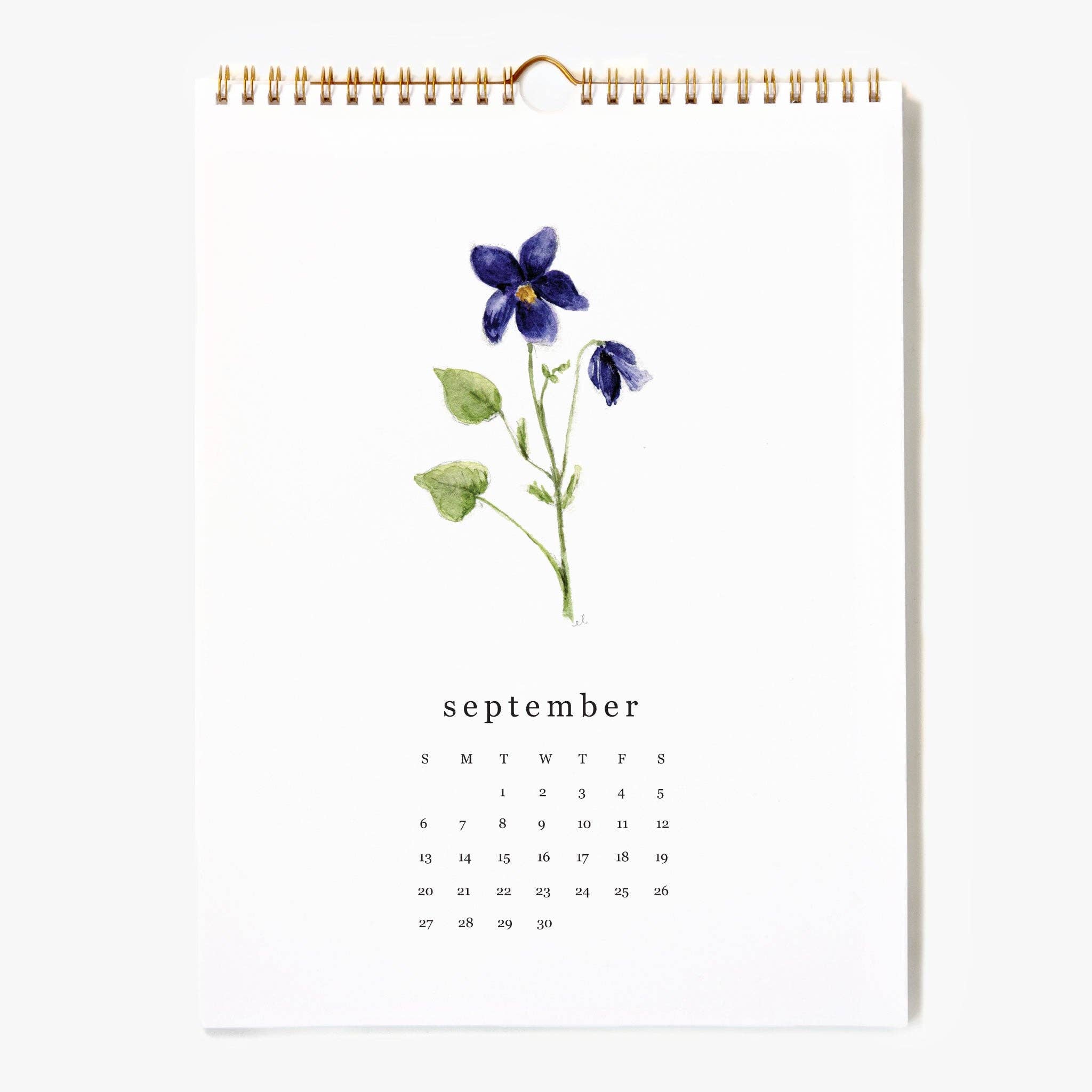 2026 flower stems calendar