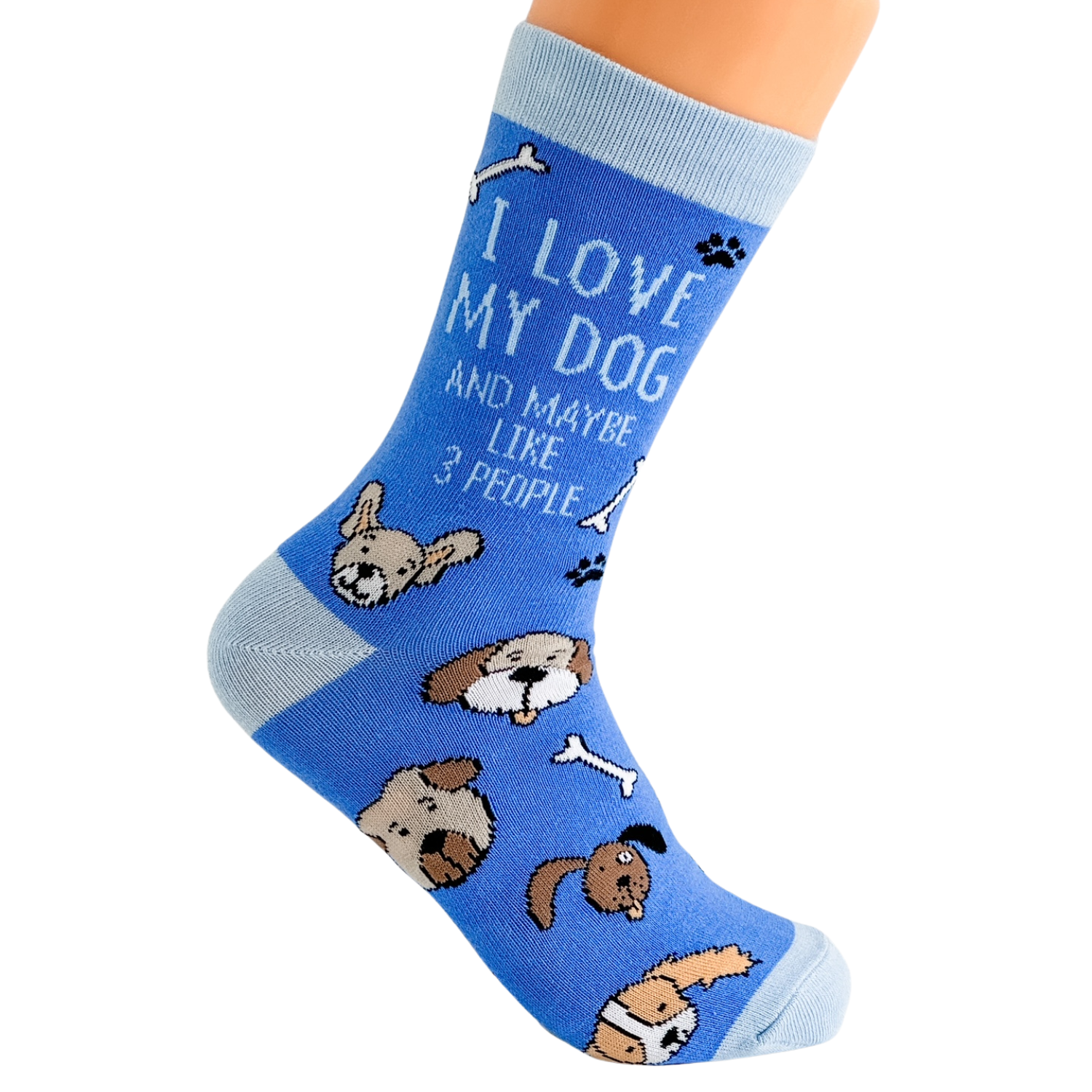 I Love My Dog & Maybe 3 People - Funny Unisex Socks