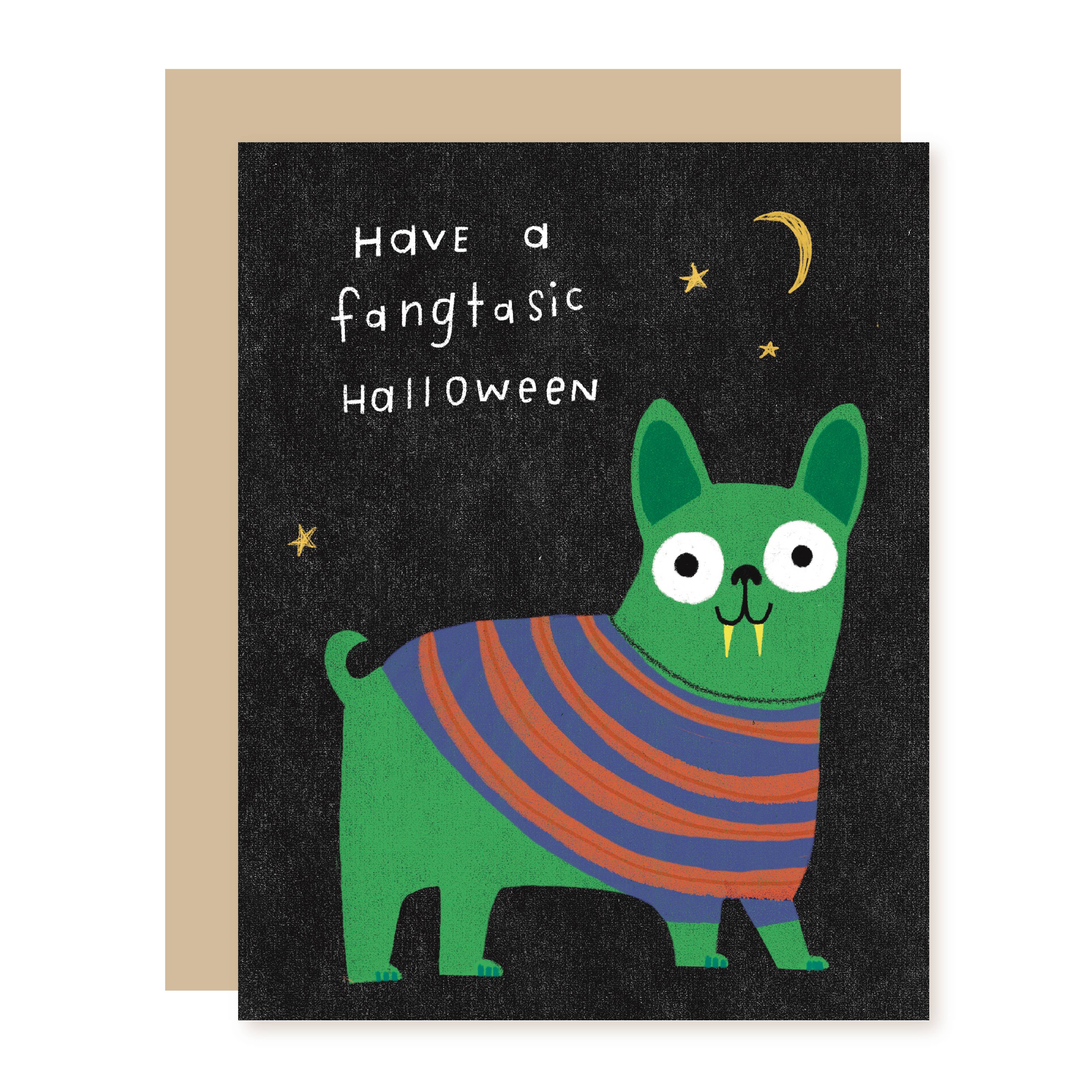 Fangastic Dog Halloween Card