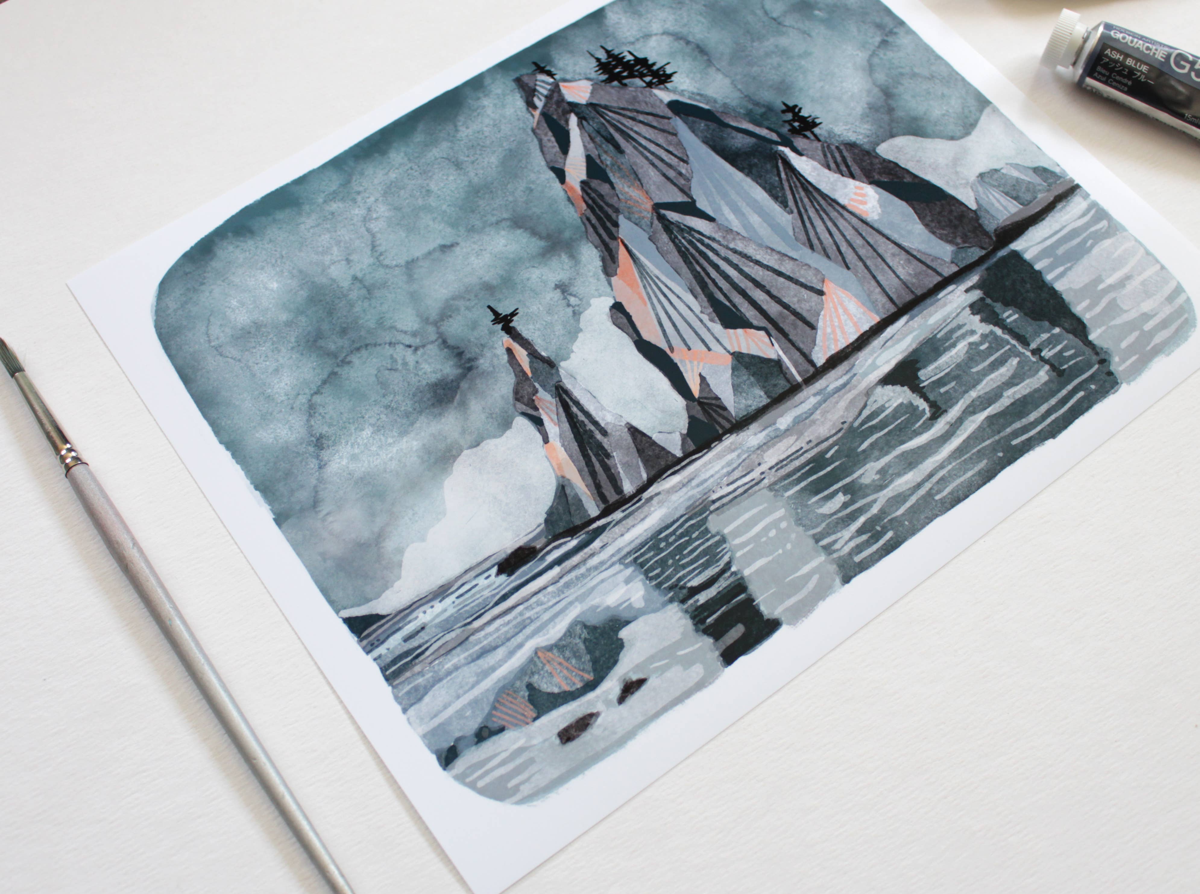 8 x 10" Washington State Art Print - Olympic National Park