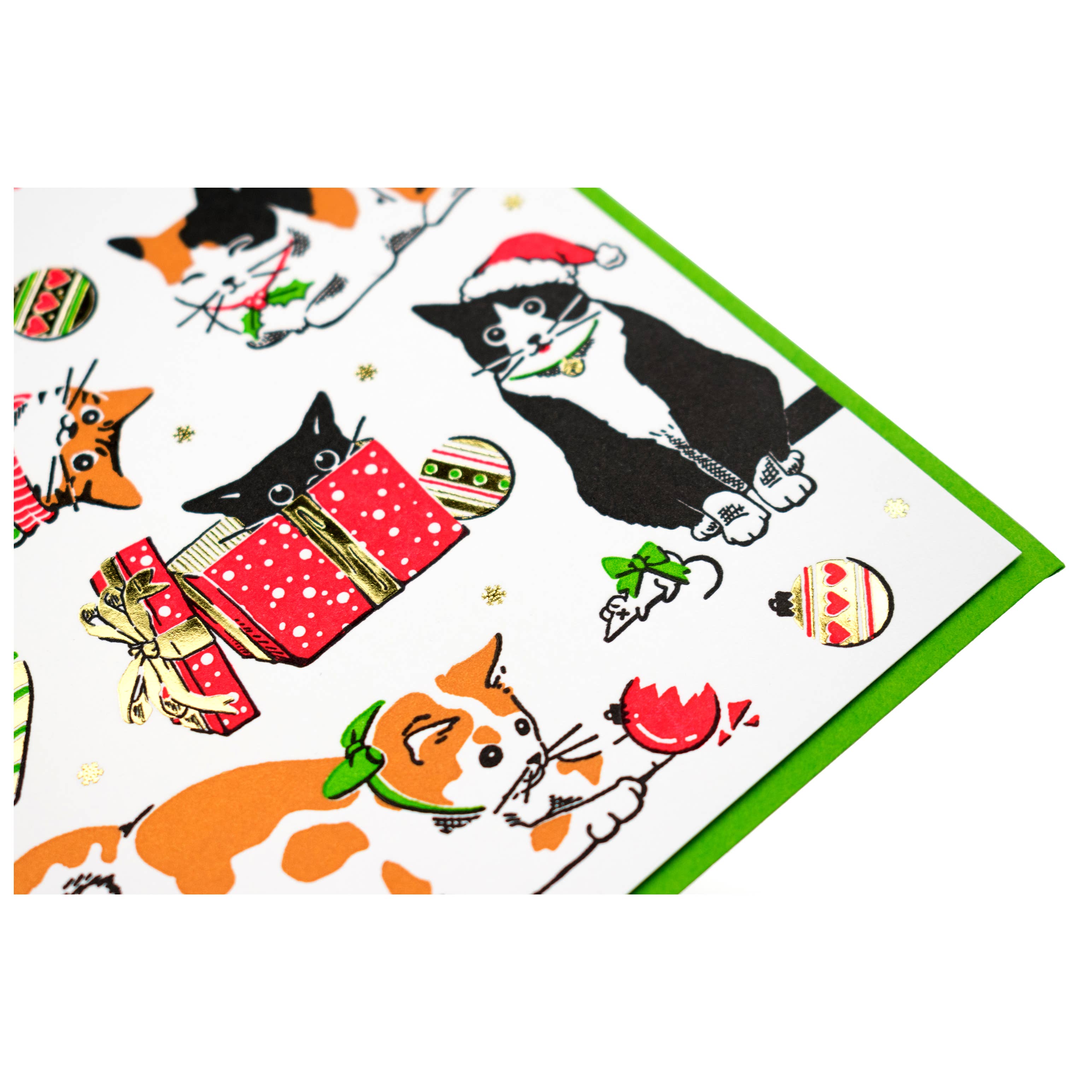 Meowy Christmas Cat Card: Single Card