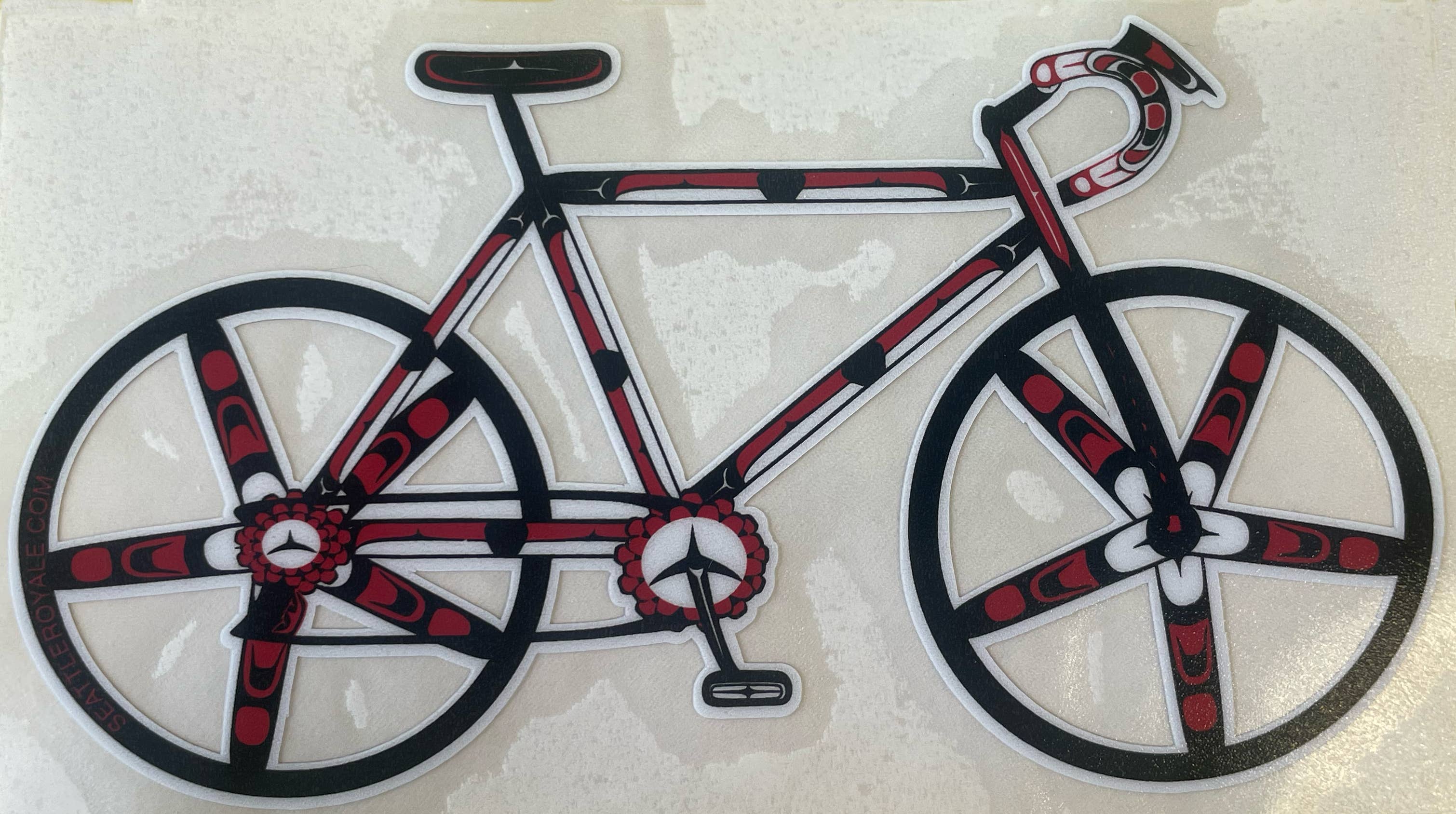 Pacific Northwest Native American Bicycle Vinyl Sticker