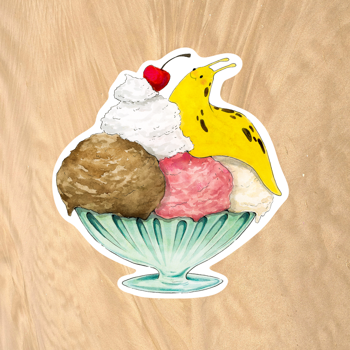 Banana (Slug) Split- Sticker