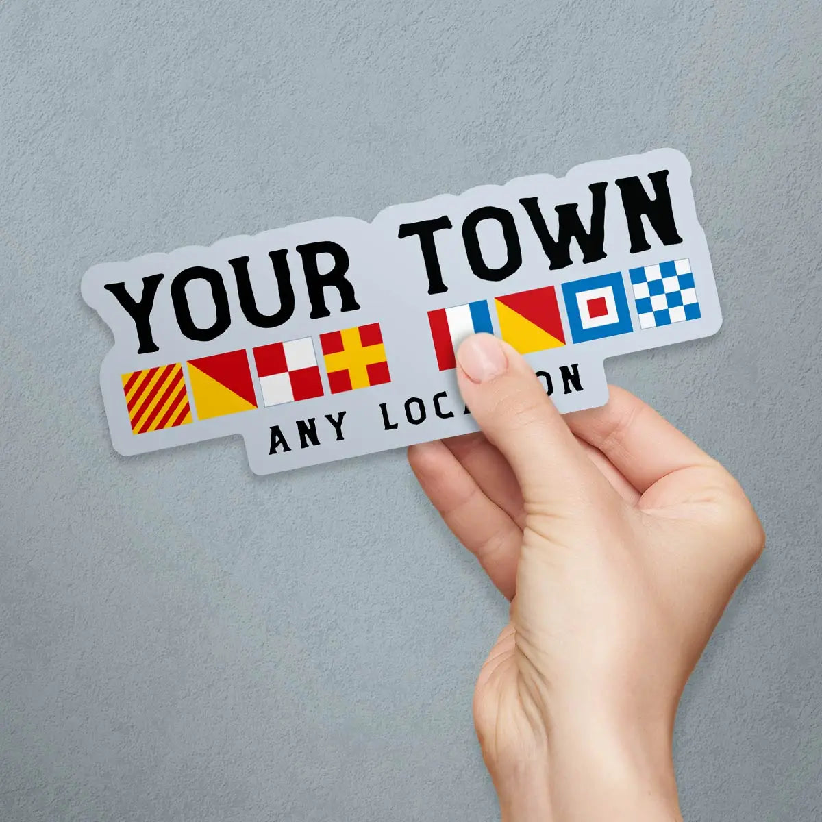 Nautical Flags Large Vinyl Bumper Sticker
