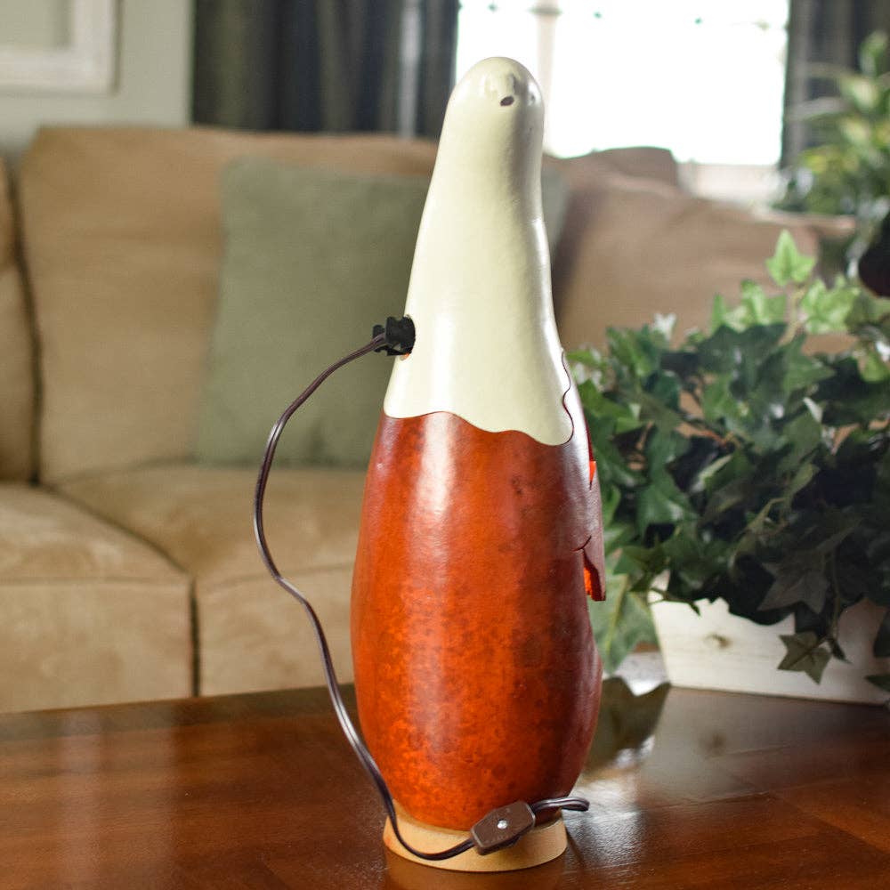 Hand-Crafted Gourd - Casper Jack Medium Tall Lit - Decor