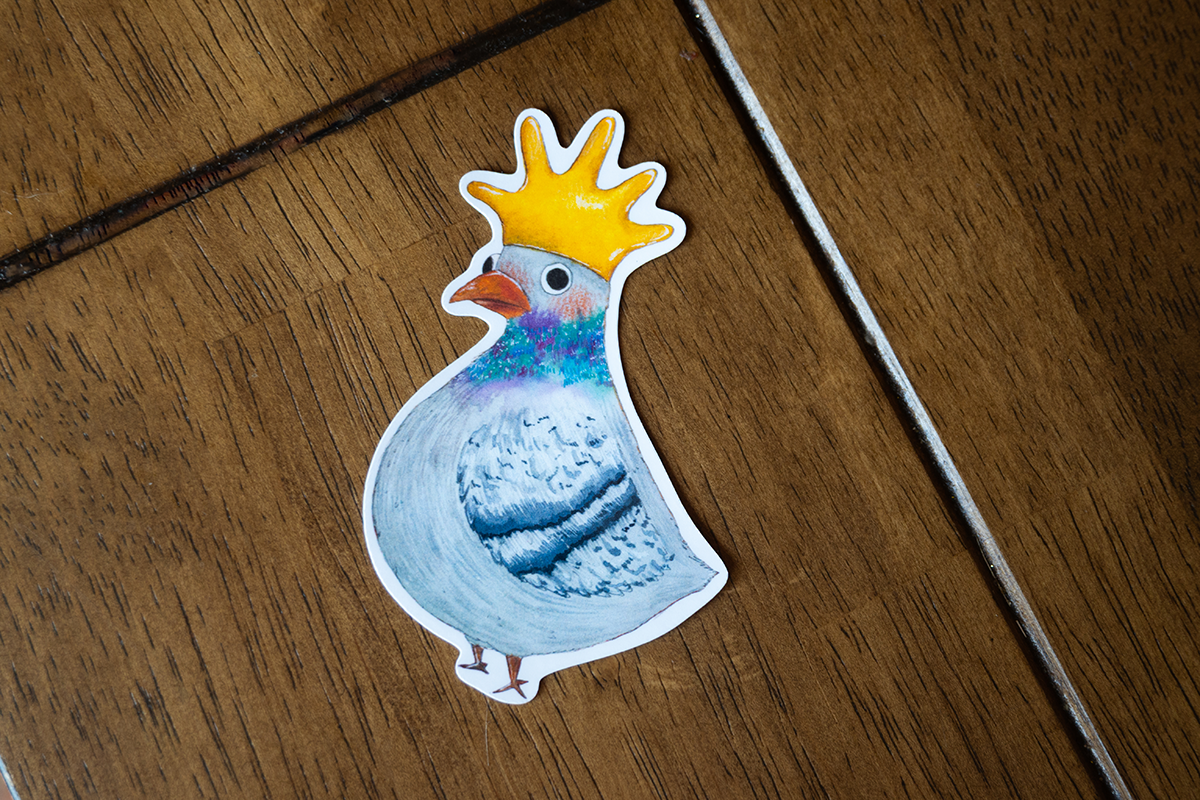 Pigeon Glove - Sticker