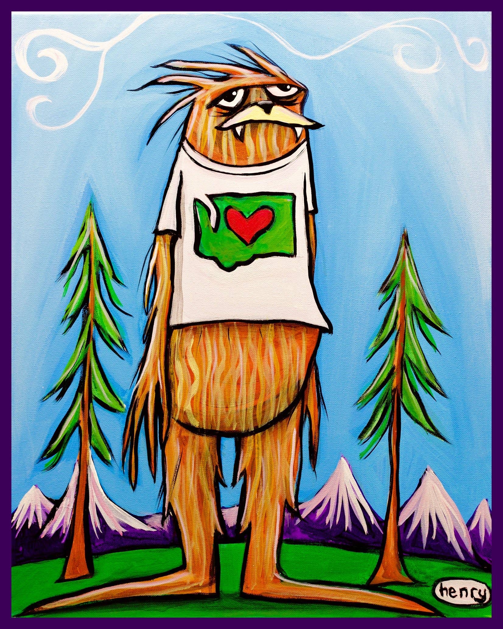 Sasquatch Is Big In Washington Sticker