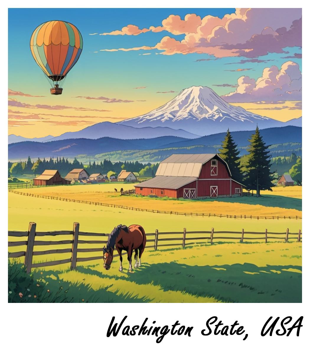 Washington State - Holographic Sticker