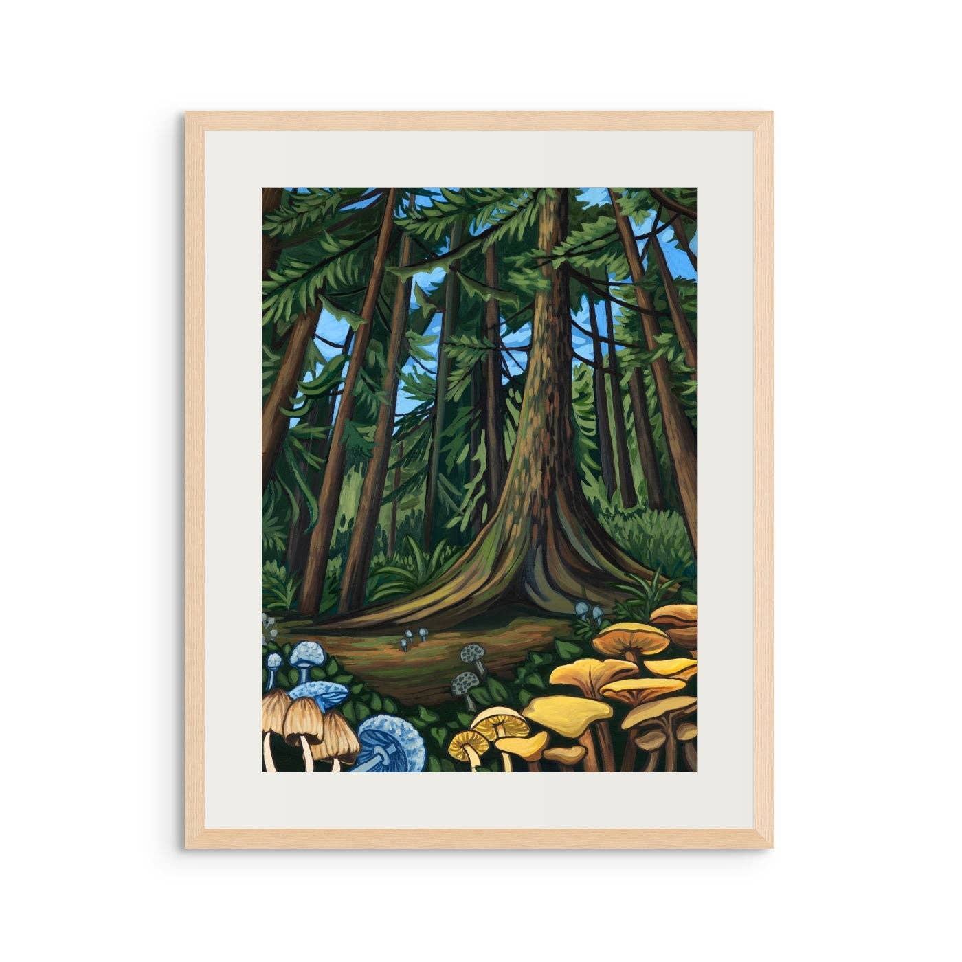 "Mushroom Forest" Print: 12x16" / Bamboo Paper