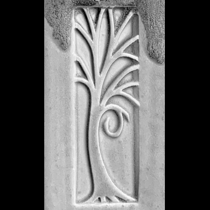 TSW - Tall Straight Wall Vase: Brown / Double Dragonfly