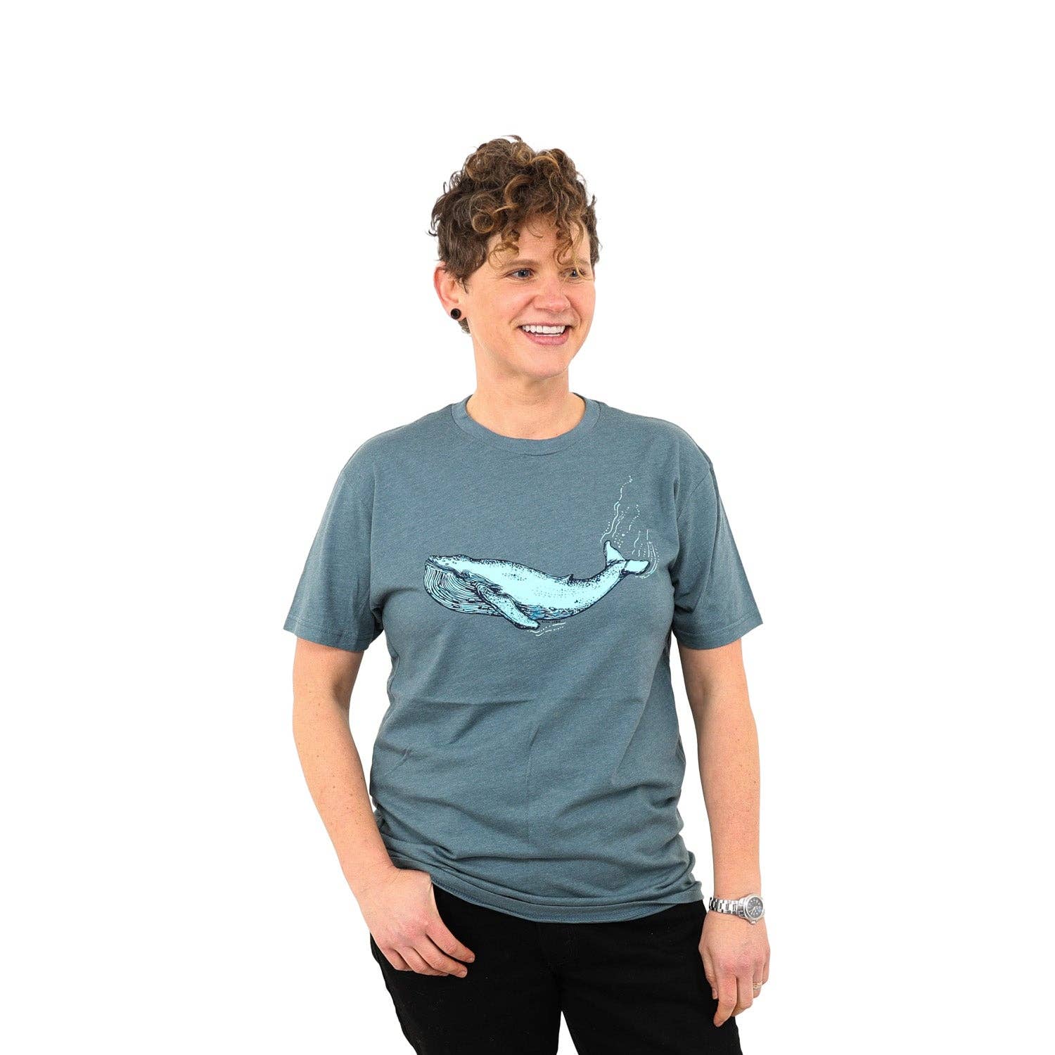 Blue Whale T Shirt: Indigo