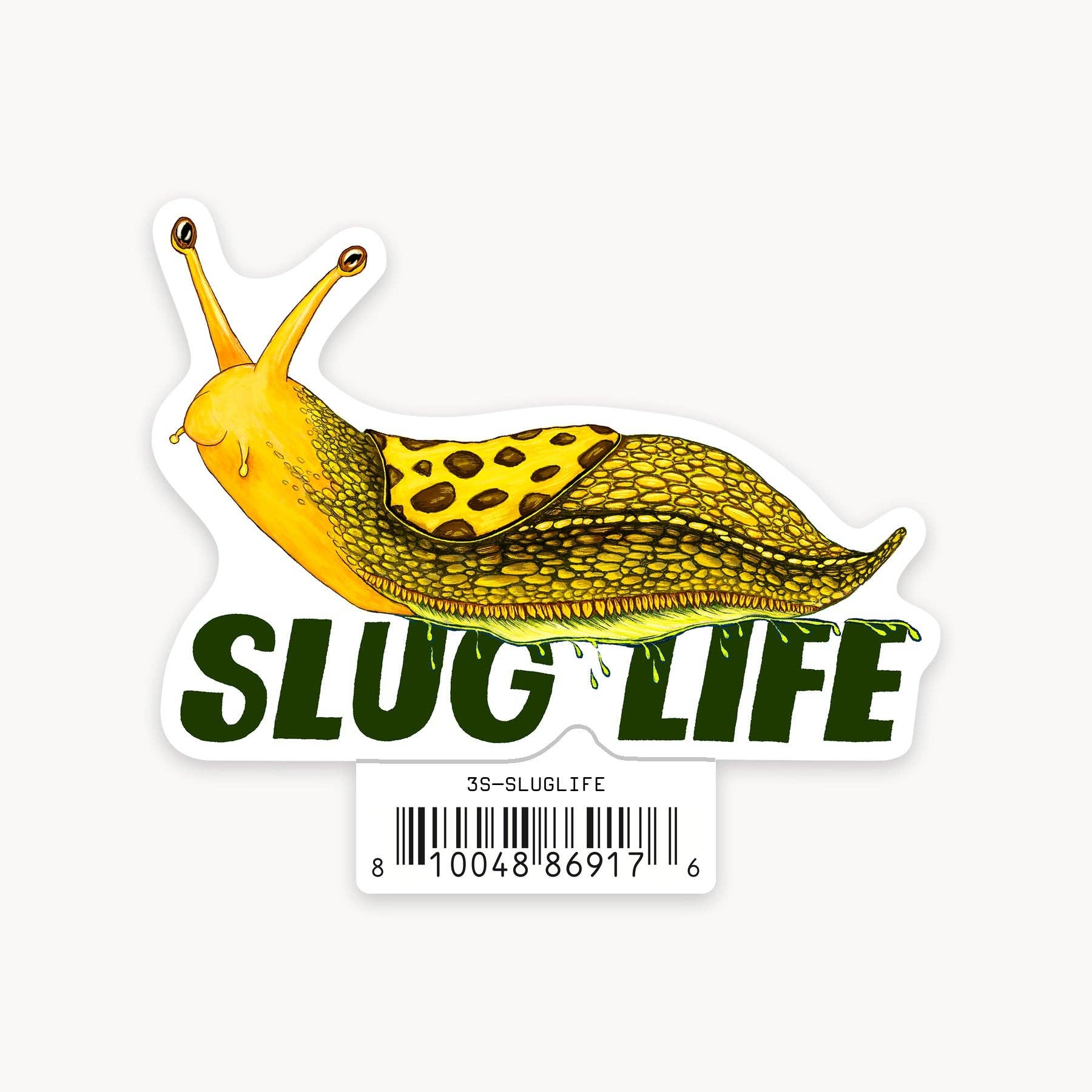Banana Slug - 3" Art Sticker: No Barcode