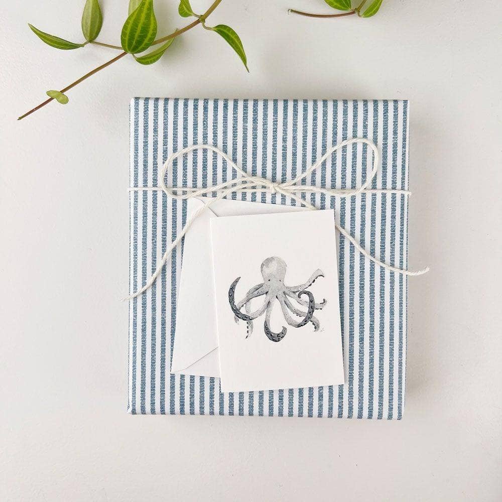 Octopus seaside mini enclosure notecard