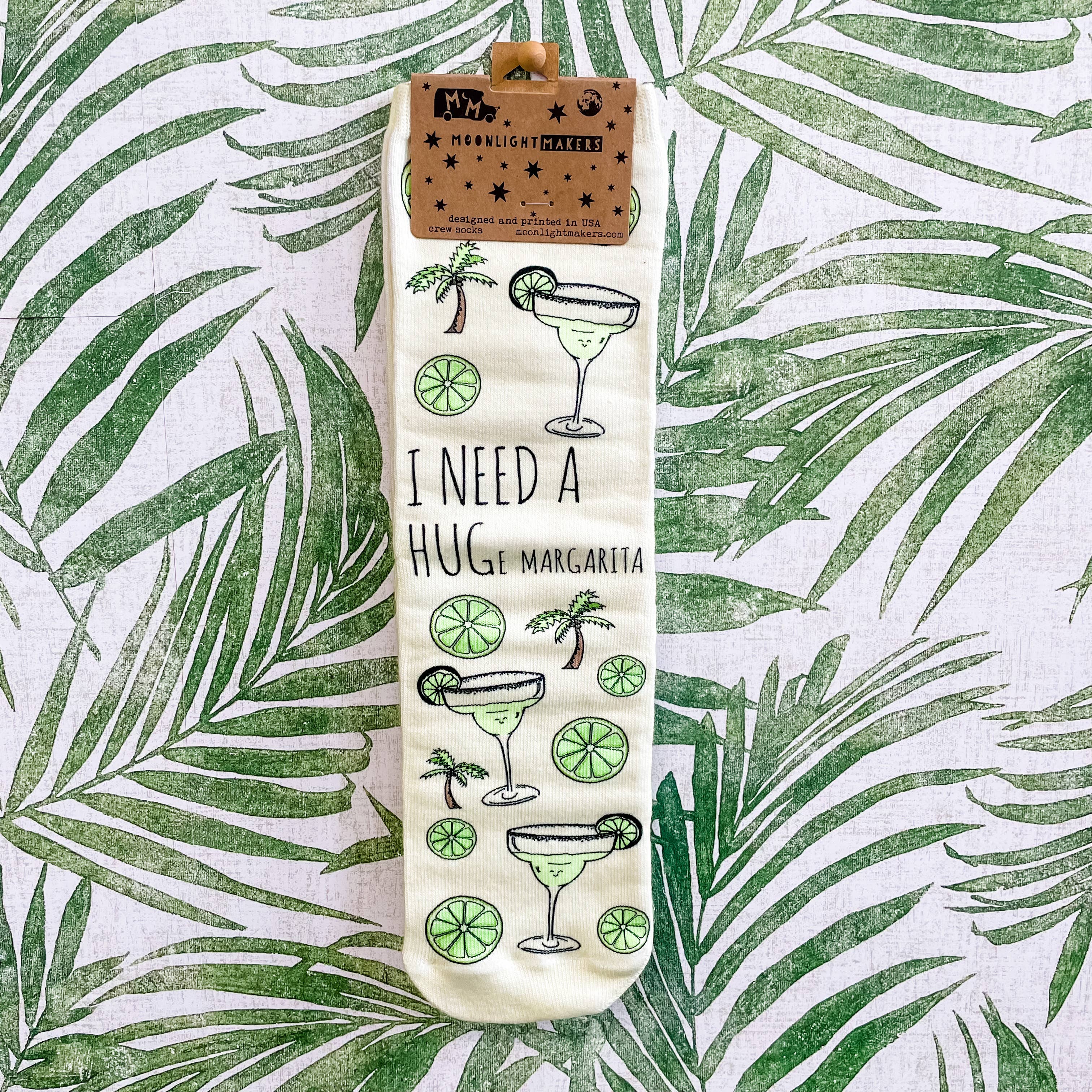 I Need a Huge Margarita - Funny Socks