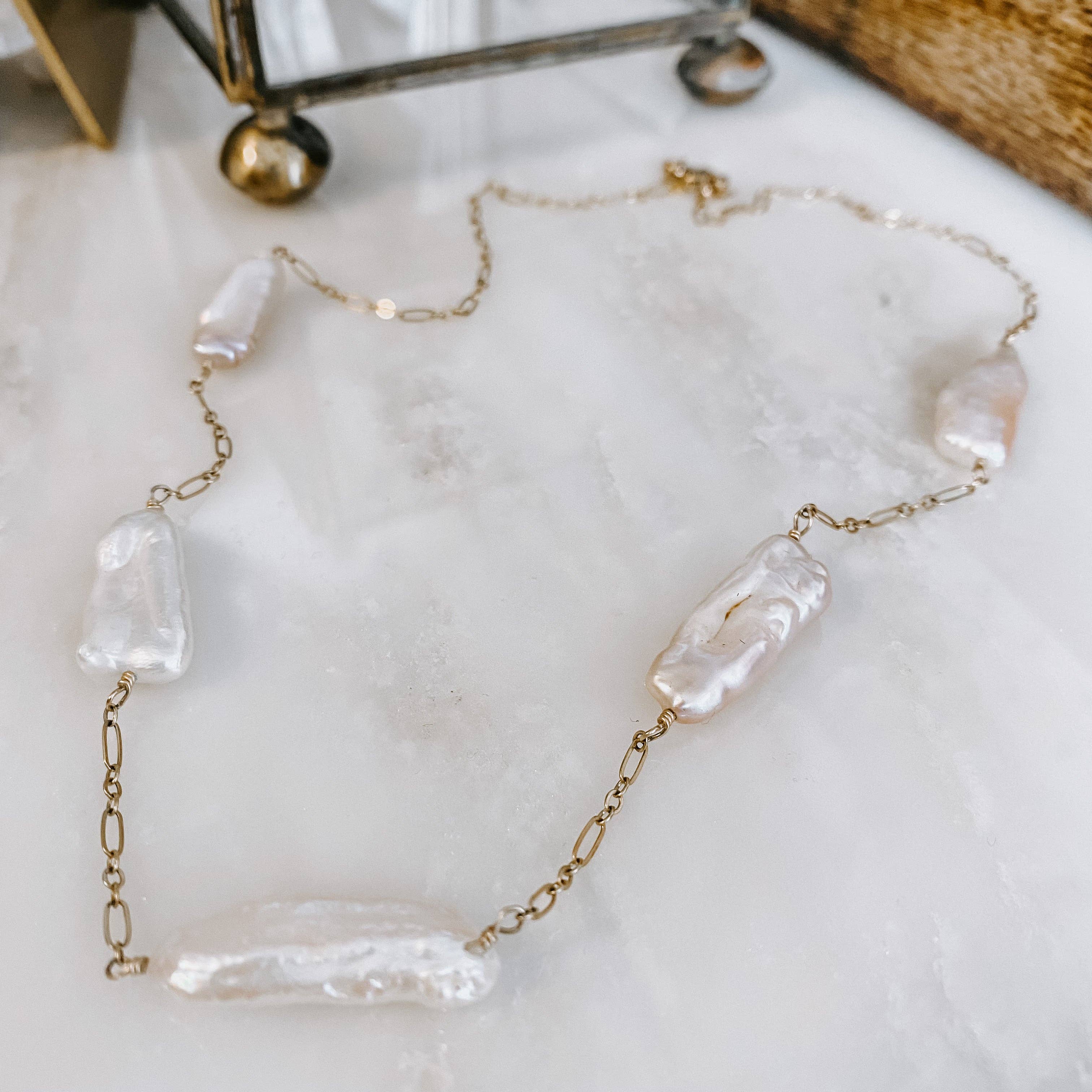 Five Island Necklace: 16" / 14k Gold Fill