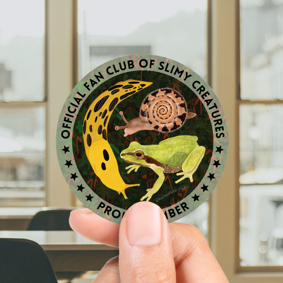 Proud Member: Official Fan Club of Slimy Creatures Sticker (Vinyl)