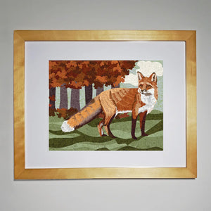 Studio Sardine: Fox and Falling Leaves Art Print 8" X 10"