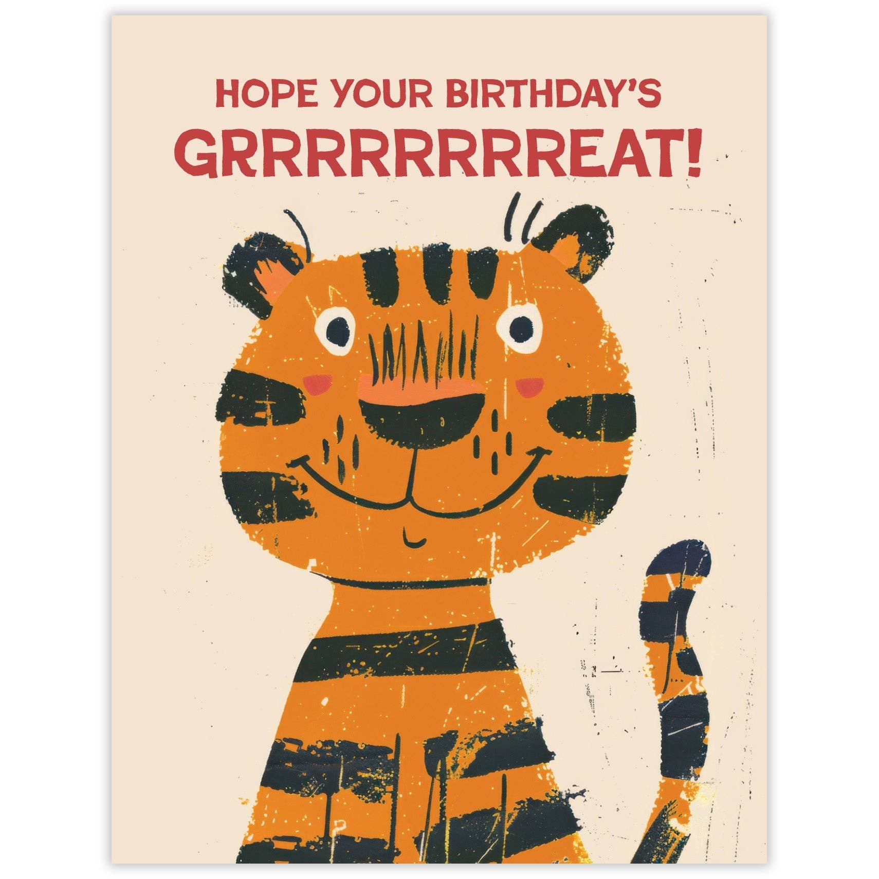 Great Tiger Birthday Card