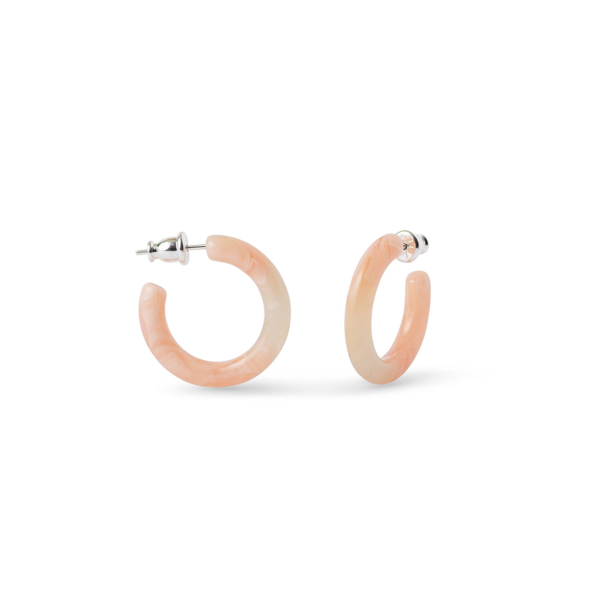 Ultra Mini Hoop Collection | Small Acetate Hoops: Creamsicle
