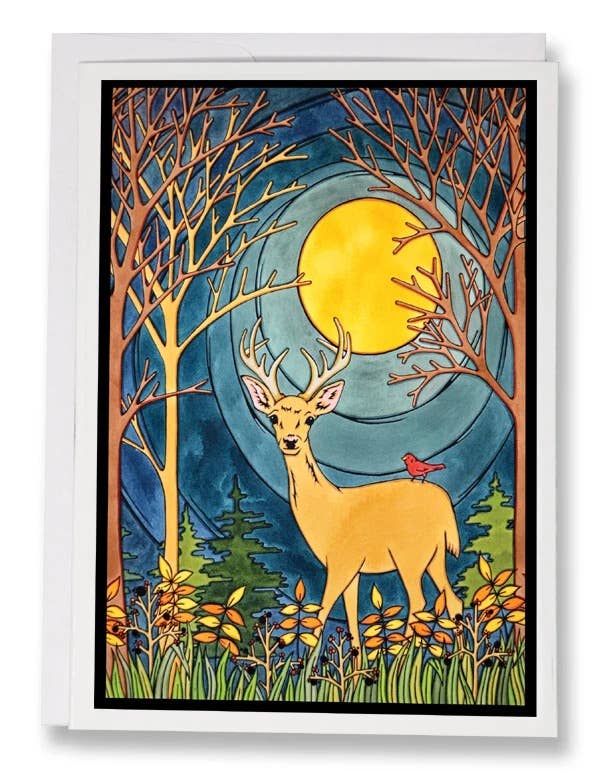 Greeting Card Deer in the Woods