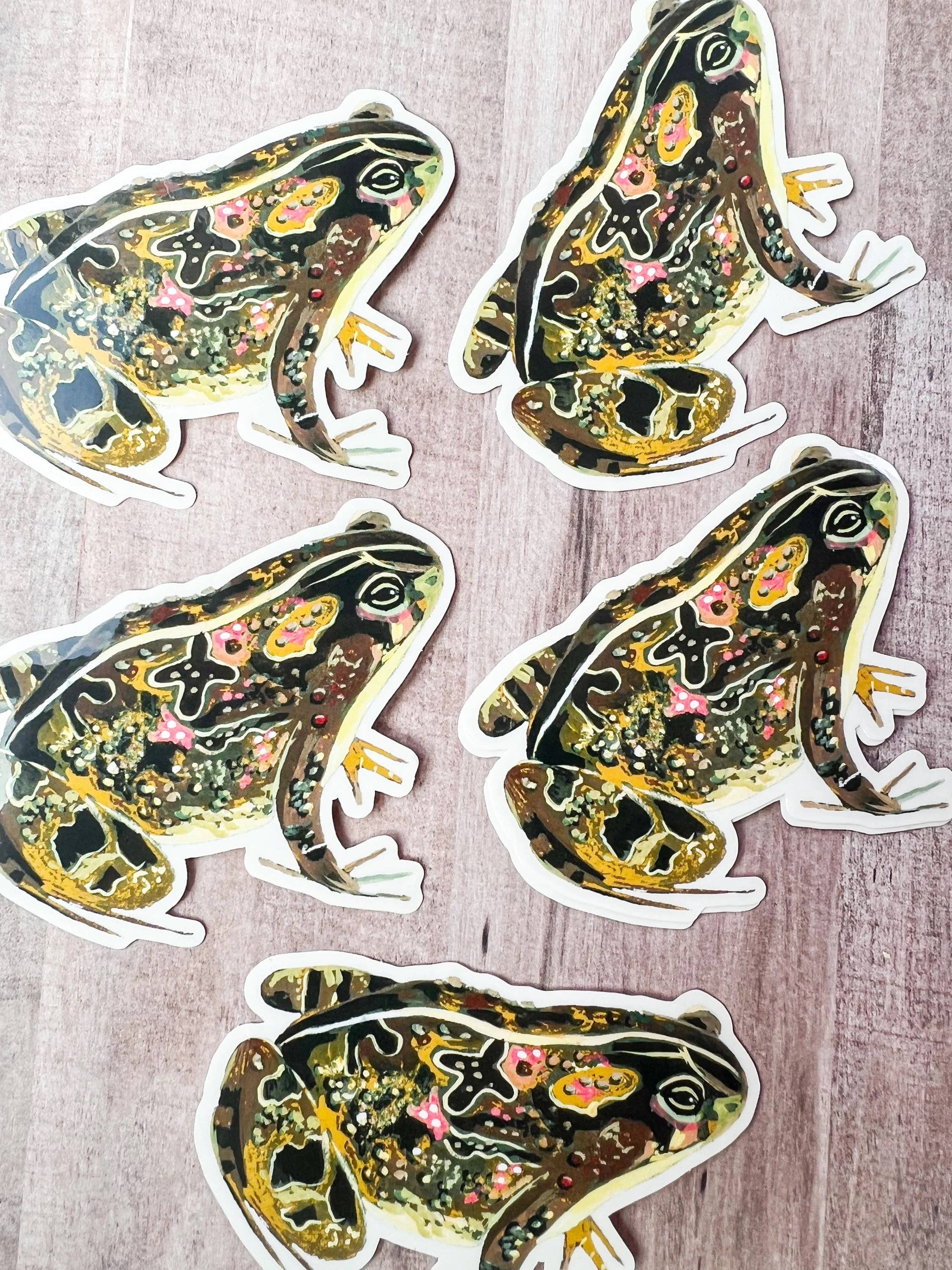 Garden Toad clear matte sticker