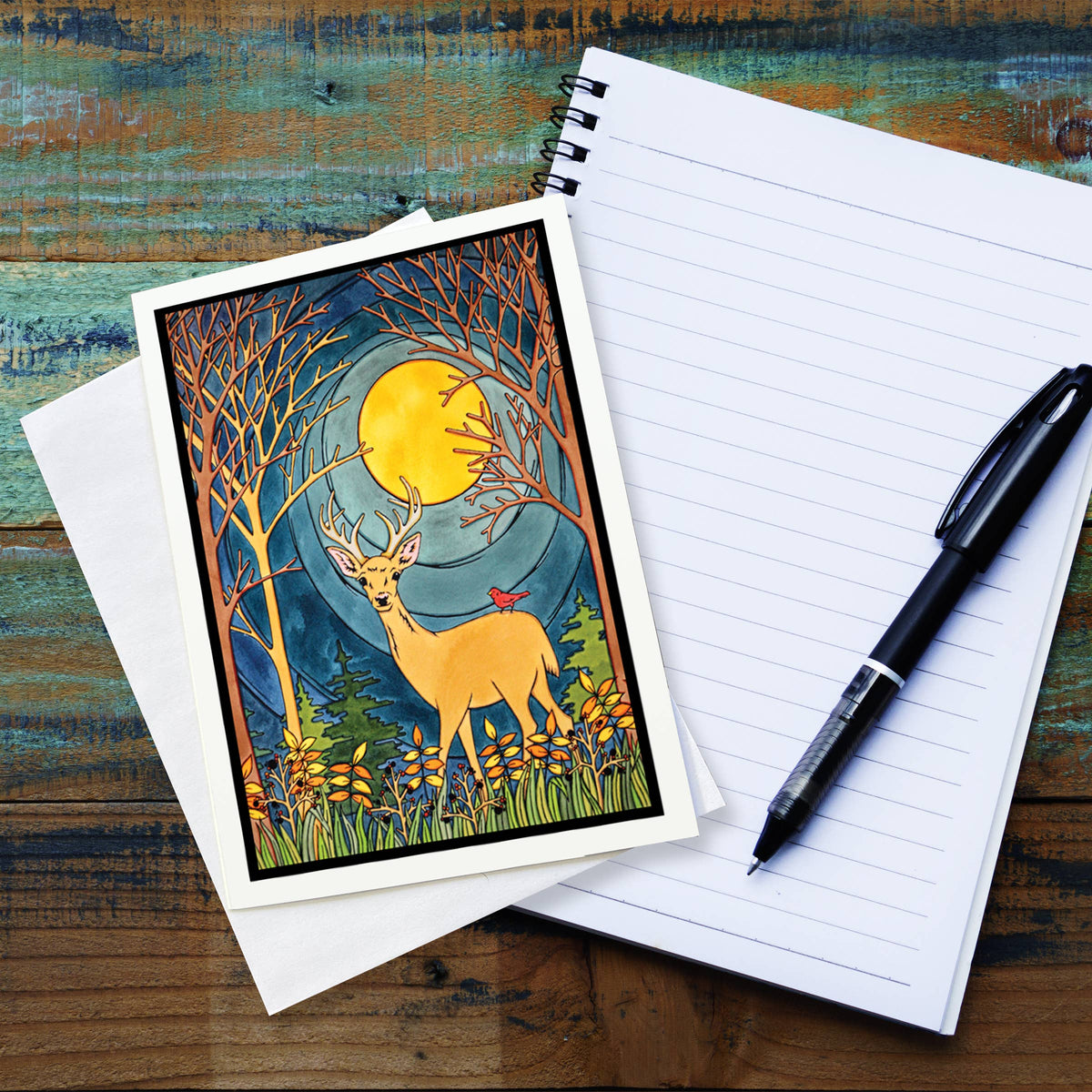 Greeting Card Deer in the Woods
