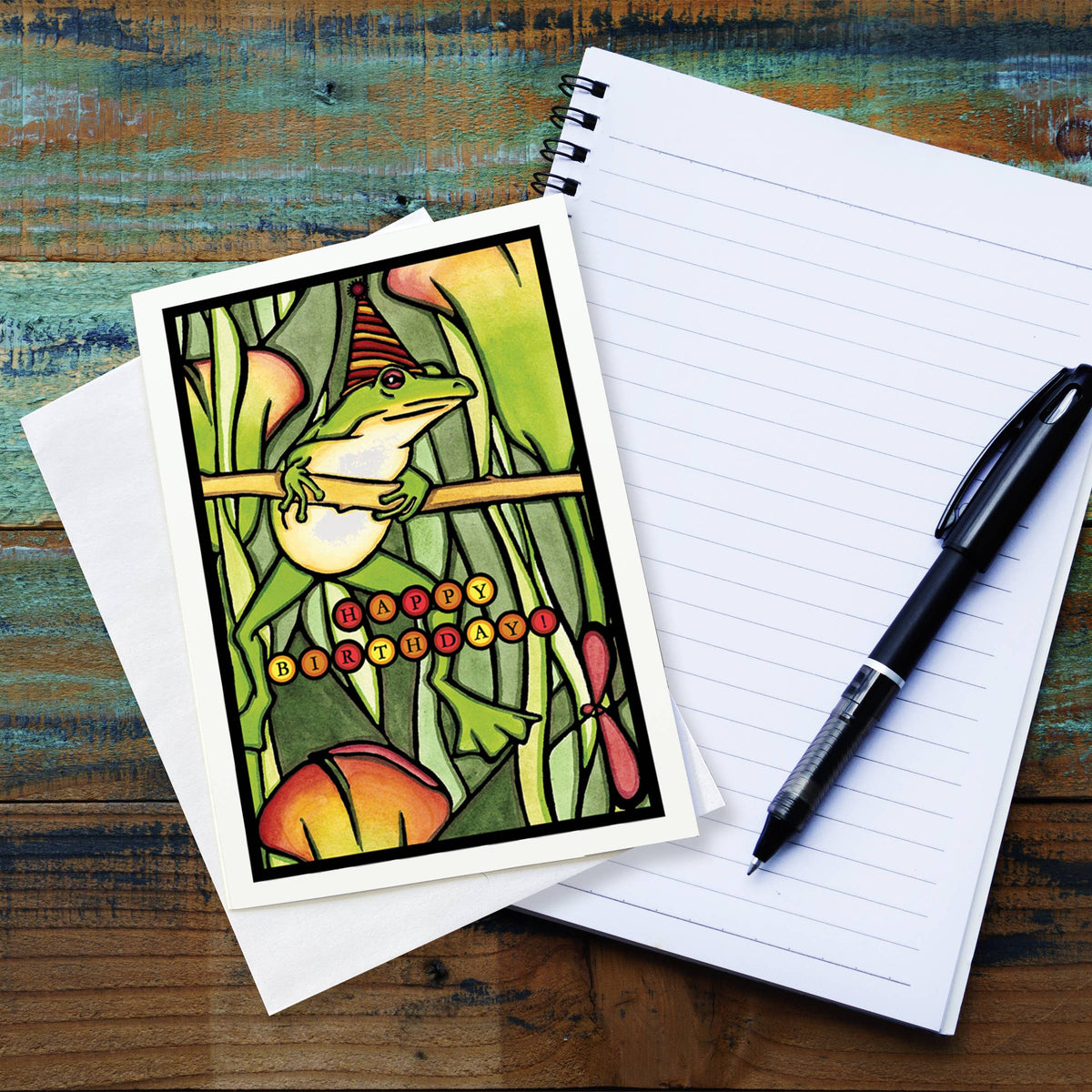 Greeting Card Birthday Frog