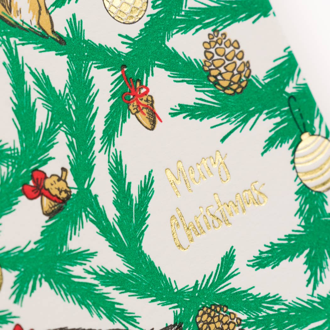 Holiday Squirrel Card: Single Card